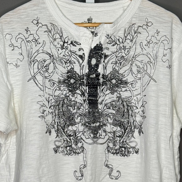 Helix Men's White Graphic T-Shirt Size Large - Picture 2 of 6